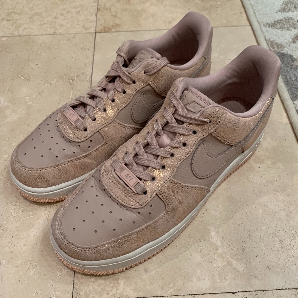 Rose Gold Nike Air Force 1's